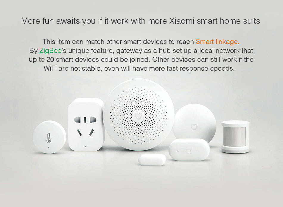 Original Xiaomi Mijia Upgrade Version Smart Home WiFi Remote Control Multifunctional Gateway Work with Smart Sensor Kit 25