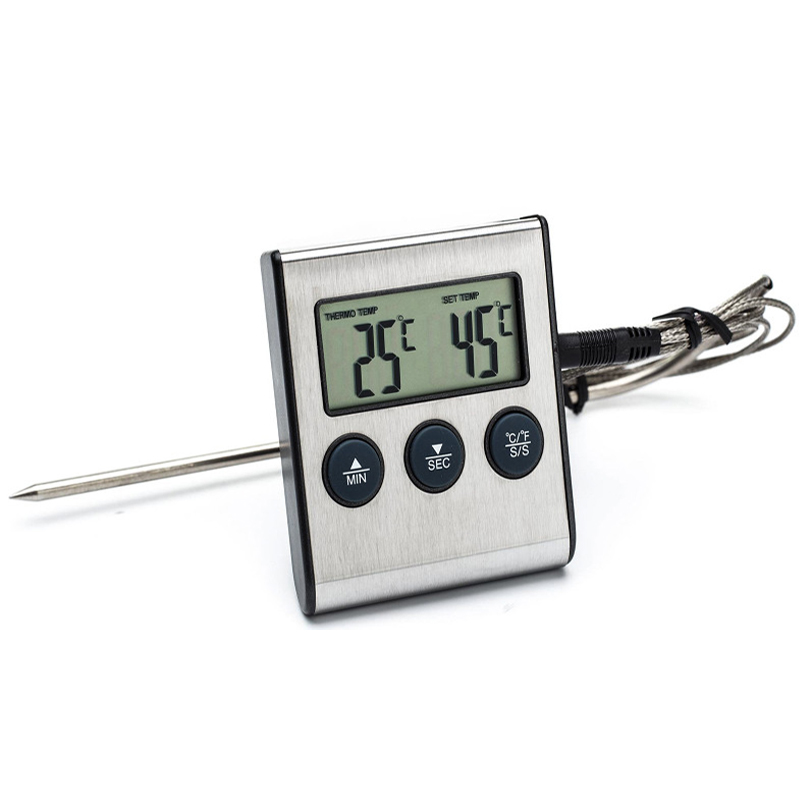 Electric Digital Food BBQ Barbecue Thermometer Timer for Kitchen Baking Cooking 