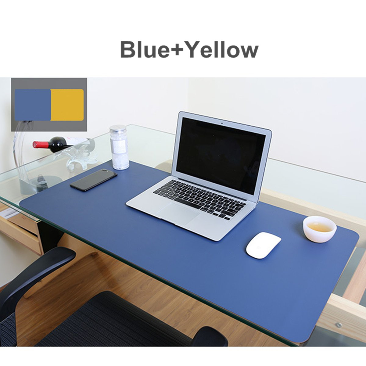 80x40cm Both Sides Two Colors Extended PU leather Mouse Pad Mat Large Office Gaming Desk Mat 9