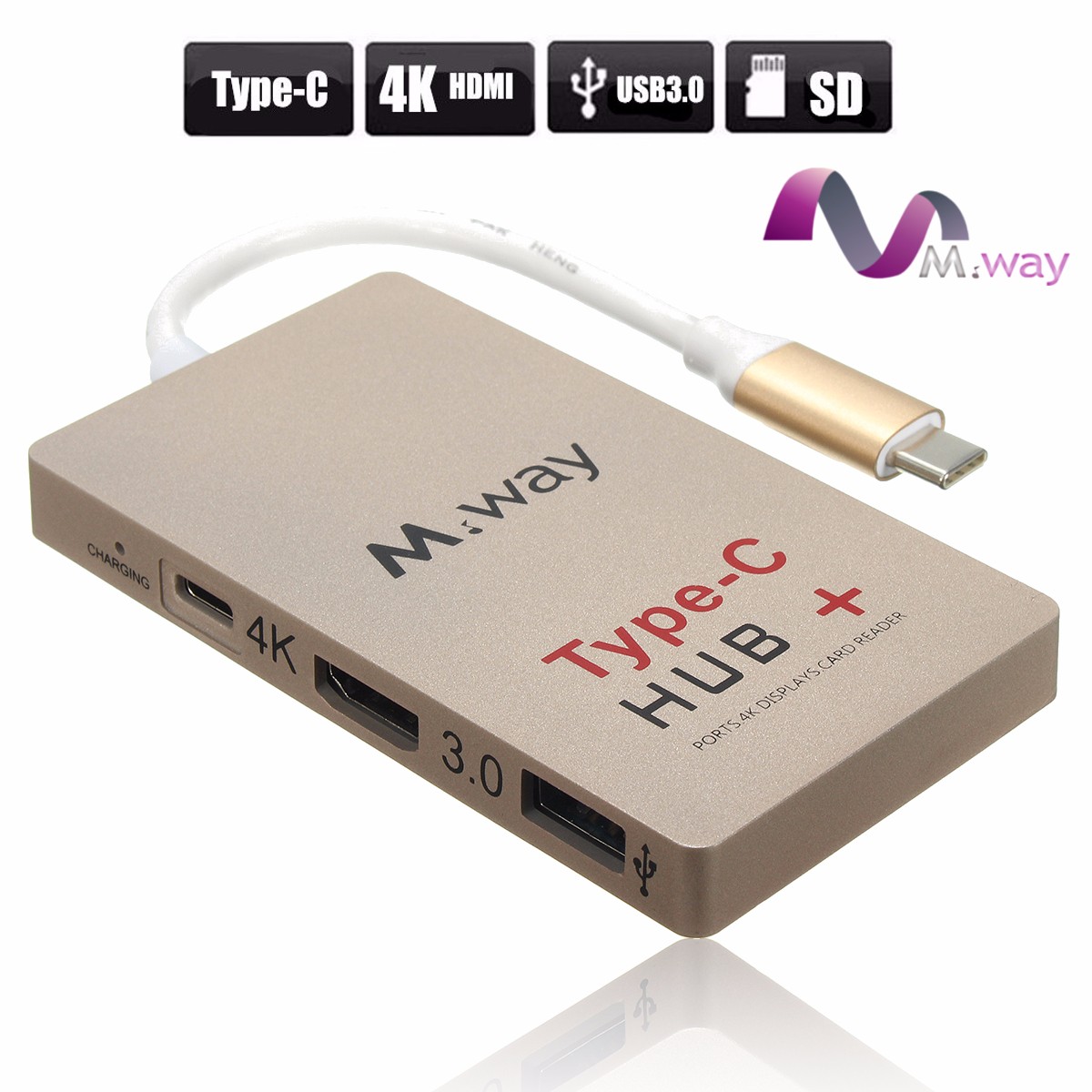 USB 3.1 Type-C to 4k HDMI USB 3.0 HUB  SD Card Reader Adapter