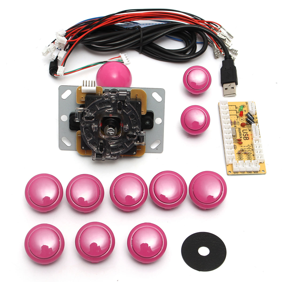 Game DIY Arcade Set Kits Replacement Parts USB Encoder to PC Joystick and Buttons 59