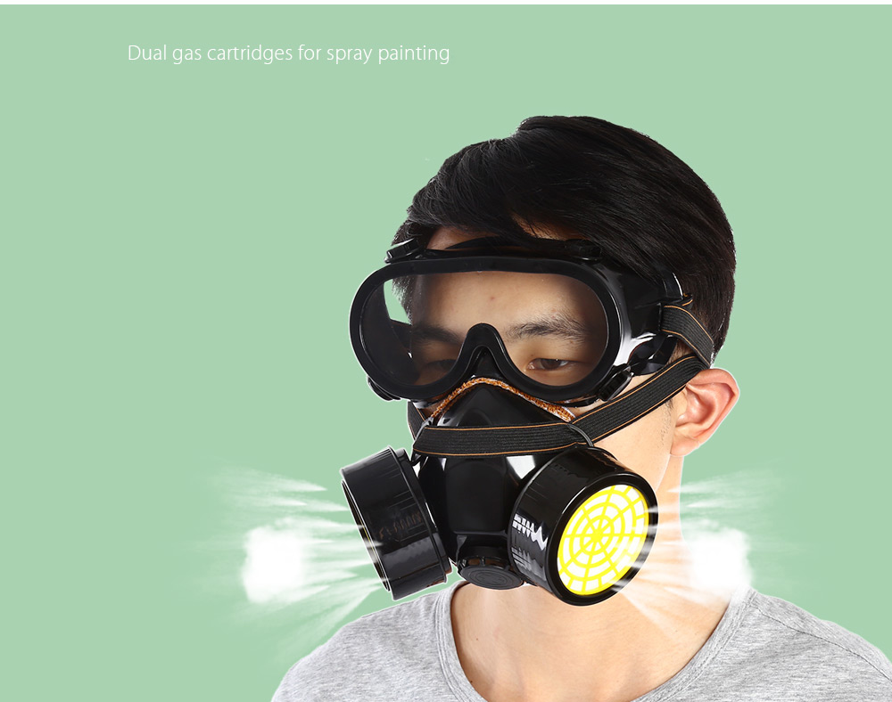 Double Filter Gas Protection Mask Filter Chemical Respirator Mask for Fire Self-help Protection 30