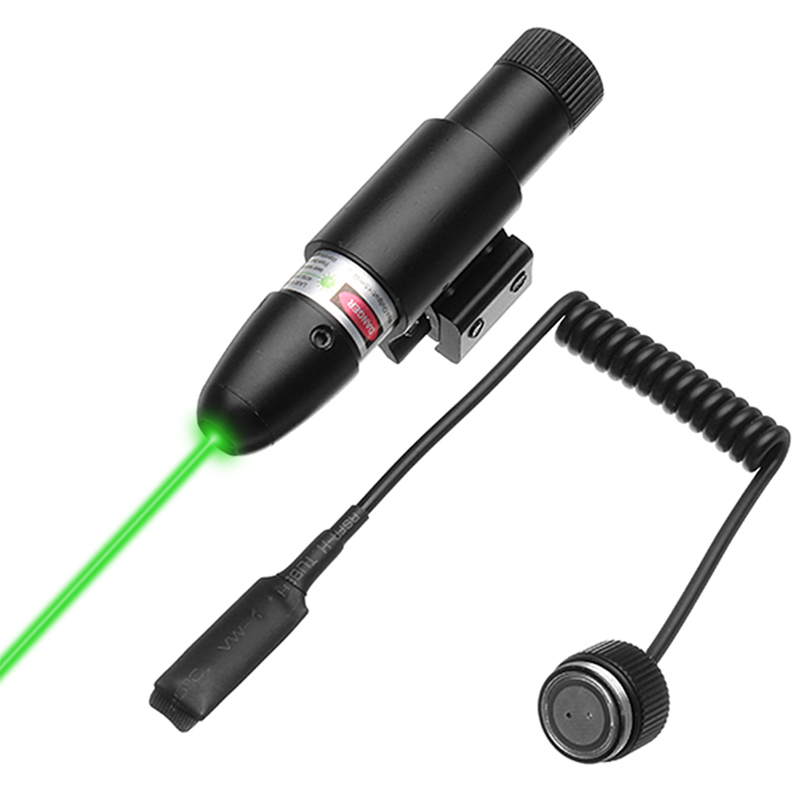 

Green Laser Beam Dot Sight Scope Tactical Barrel Rail Mount with Remote Pressure Switch