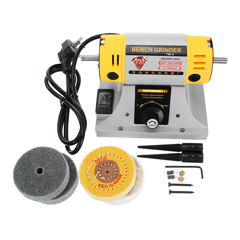 TM® 220V Adjustable Speed Mini Polishing Machine For Dental Jewelry Motor Lathe Bench Grinder Kit 84