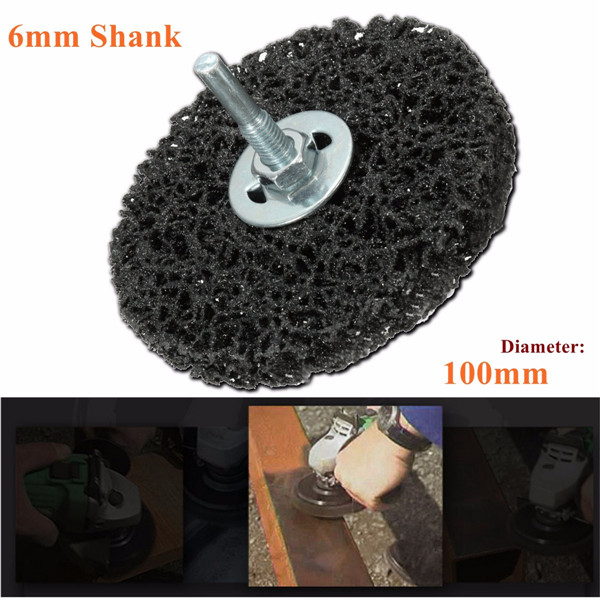 

100mm Rust And Paint Removal Polycarbide Abrasive Stripping Disc 6mm Shank Wheel