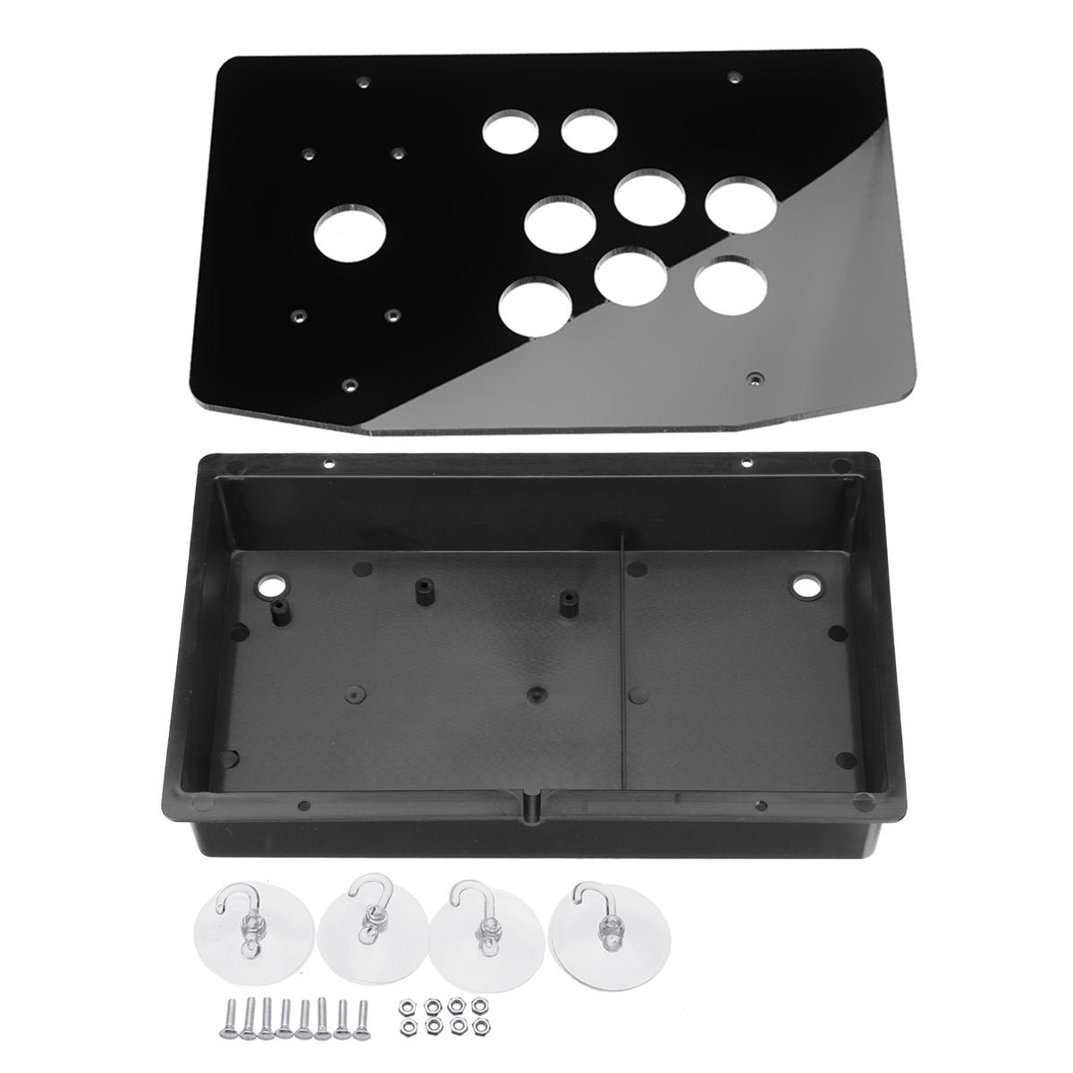 DIY Clear Black Acrylic Panel Case Sturdy Construction for Arcade Joystick Game Controller 19