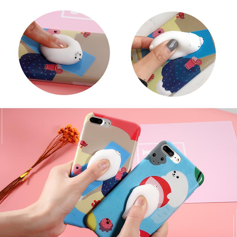 

Bakeey™ Cartoon 3D Squishy Squeeze Slow Rising Polar Bear Seal Soft TPU Case for iPhone 7&7Plus