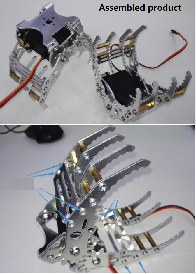 G8 Aluminum Alloy Mechanical Claw With MG996R Servo/DT-3316 Digital Servo for Smart Robot Car 11