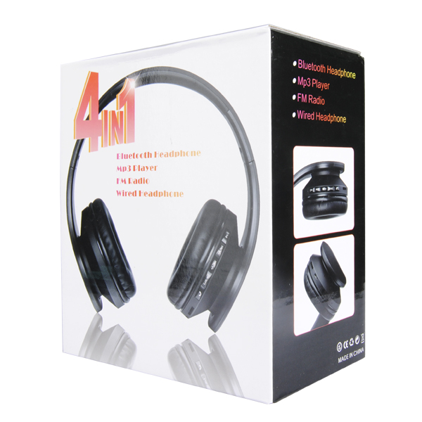 Andoer LH-811 Wireless Stereo Bluetooth 3.0 EDR Headphone Card MP3 Player FM Radio Wired Headset With Mic 9