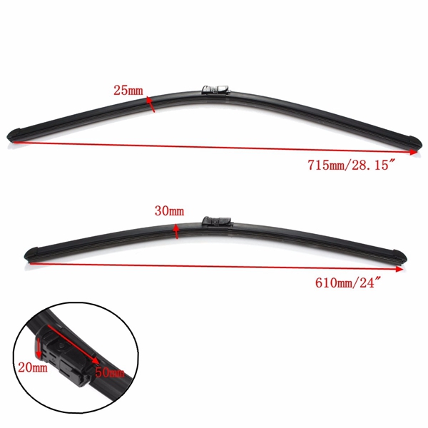 Car Pair Front Windscreen Windshield Wiper Blades for Vauxhall Astra 2010 Onwards
