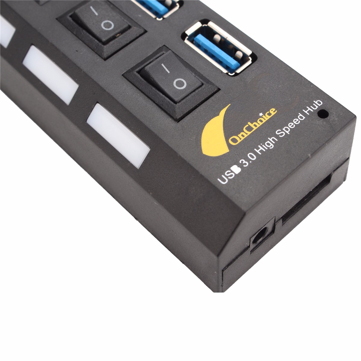 ONCHOICE 7Port USB 3.0 Hub On/Off Switch EU US UK AC Power Adapter For Laptop Desktop 42