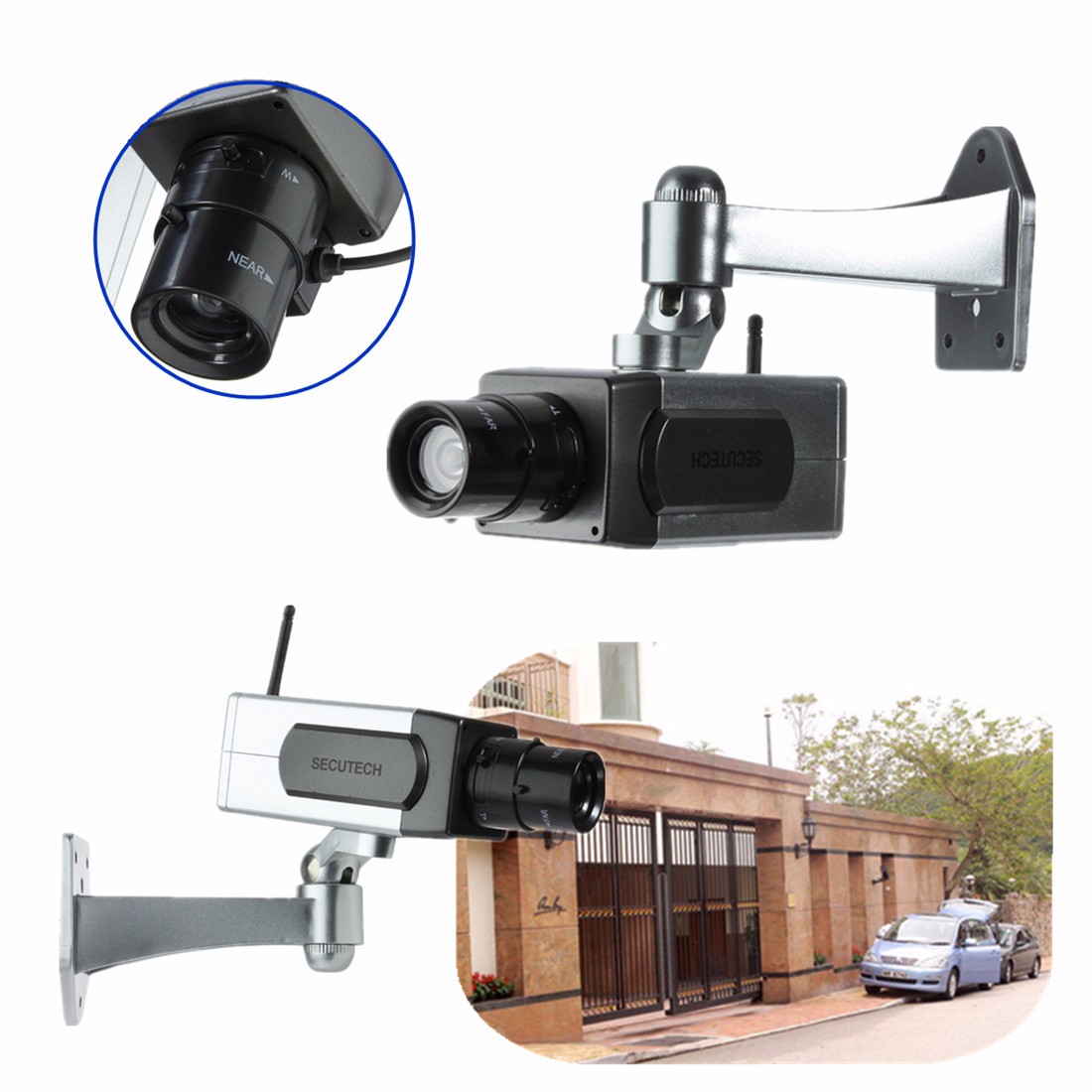 In/Outdoor Dummy Fake LED Flashing Security Camera CCTV Surveillance Imitation 8