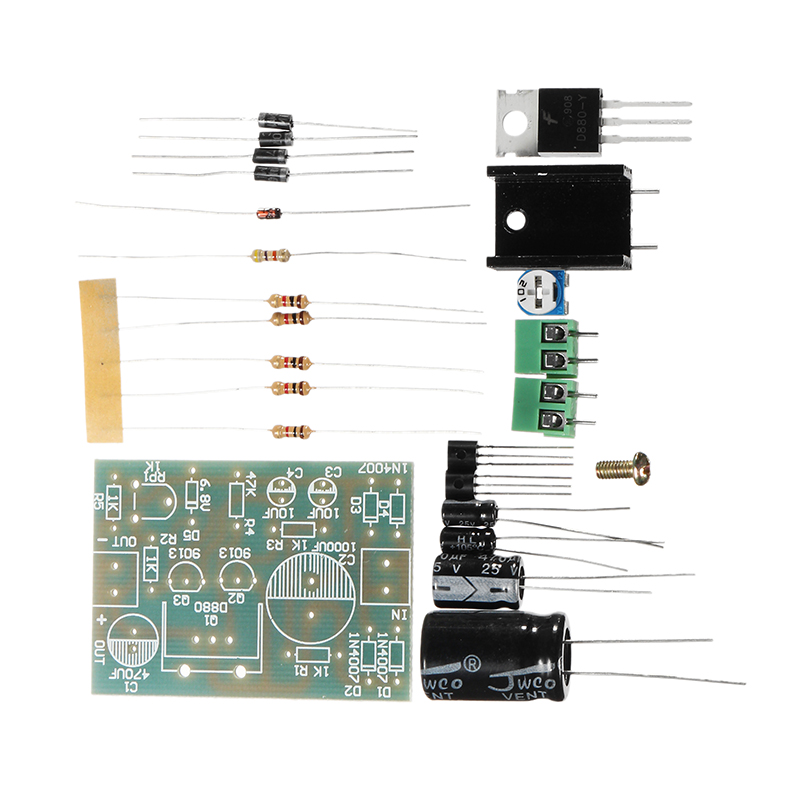 3Pcs DIY D880 Transistor Series Power Supply Regulator Module Board Kit 7