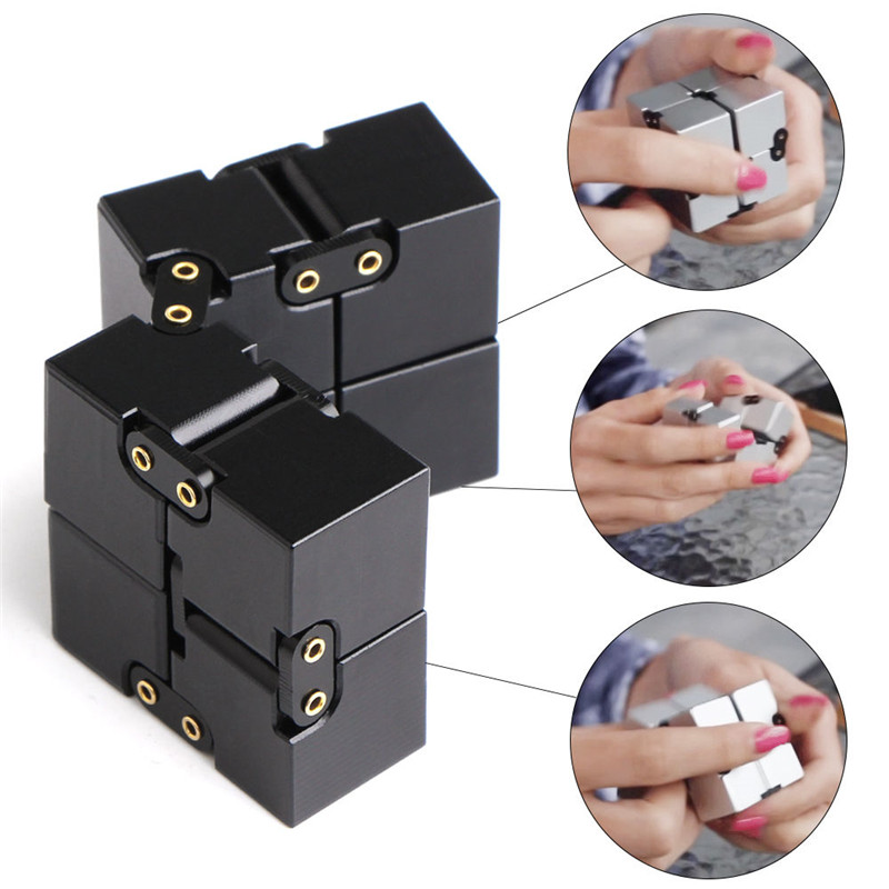 

Overgild Plastic Plating Cube Anxiety Stress Relief Fidget Focus Adults Kids Attention Therapy Toys
