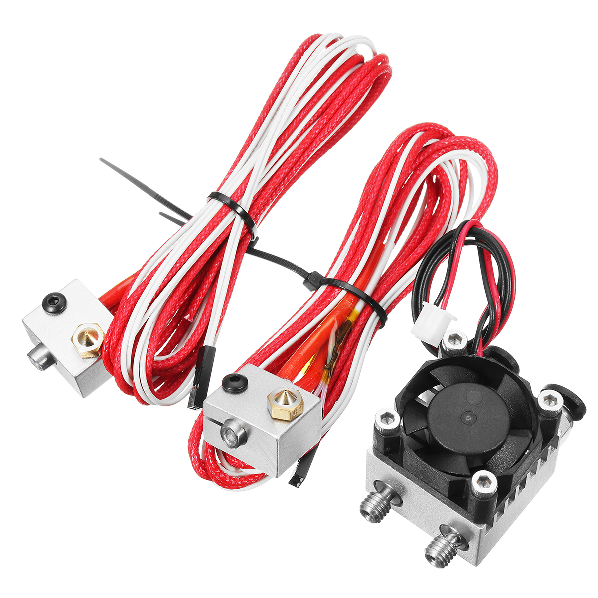 1.75mm/3.0mm Fialment 0.4mm Nozzle Upgraded Dual Head Extruder Kit for 3D Printer 20