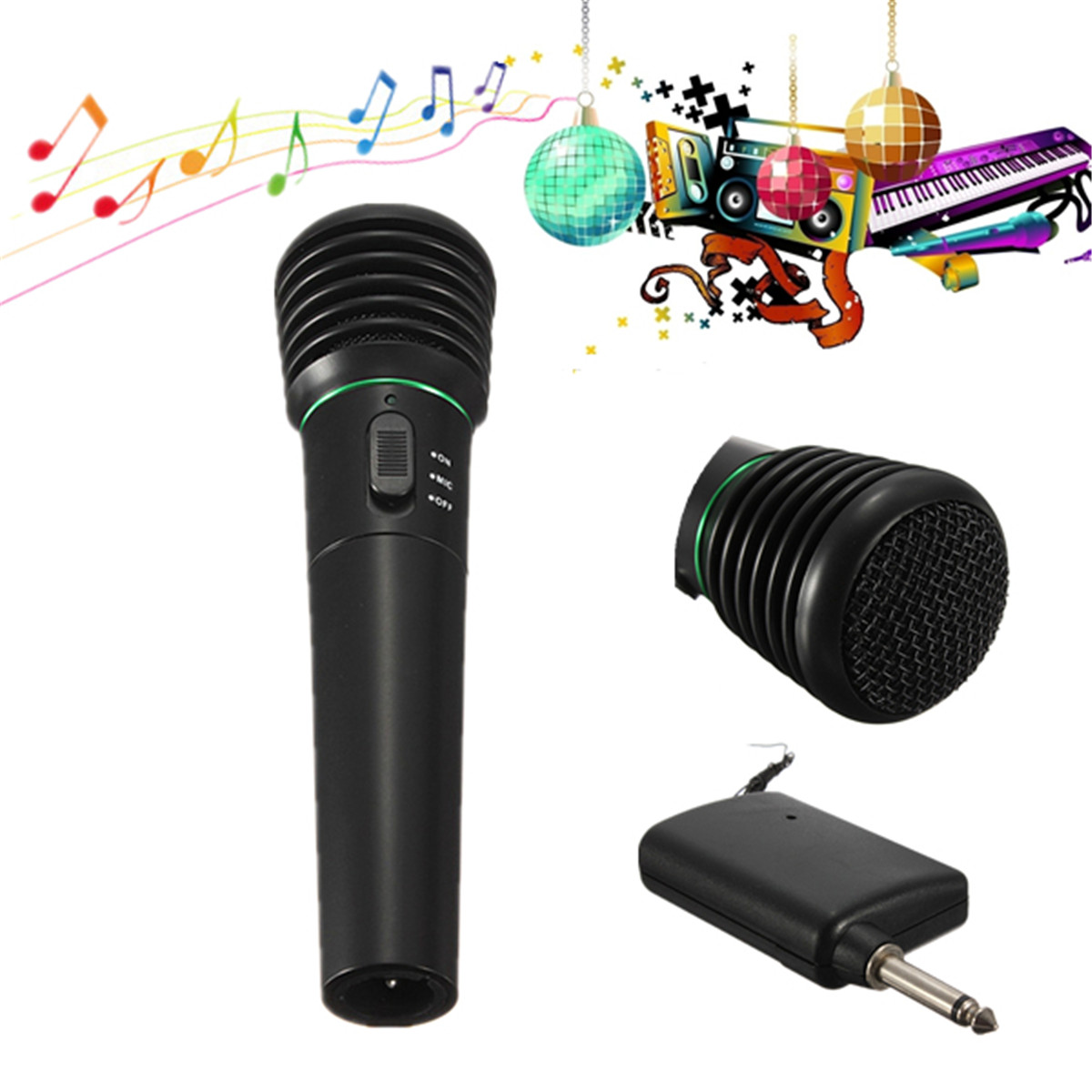 2in1 Wired&Wireless Handheld Microphone Receiver Studio System 11