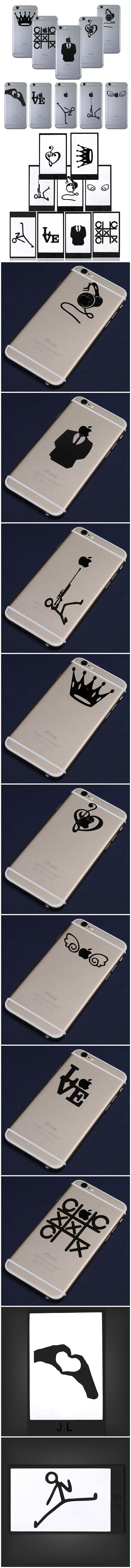Creative Decal Vinyl Skin Cover Sticker For iPhone 4 4S 5 5S 5C 6 6S Plus