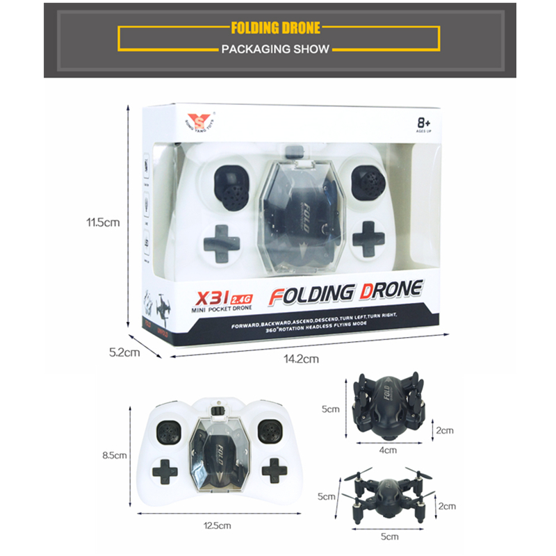 SY X31 With Foldable Arm Mini 2.4G 4CH Headless Mode RC Quadcopter RTF - Photo: 11
