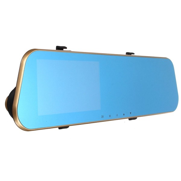 F1C Car DVR Dash Cam Recorder Dual Lens Rearview Mirror 