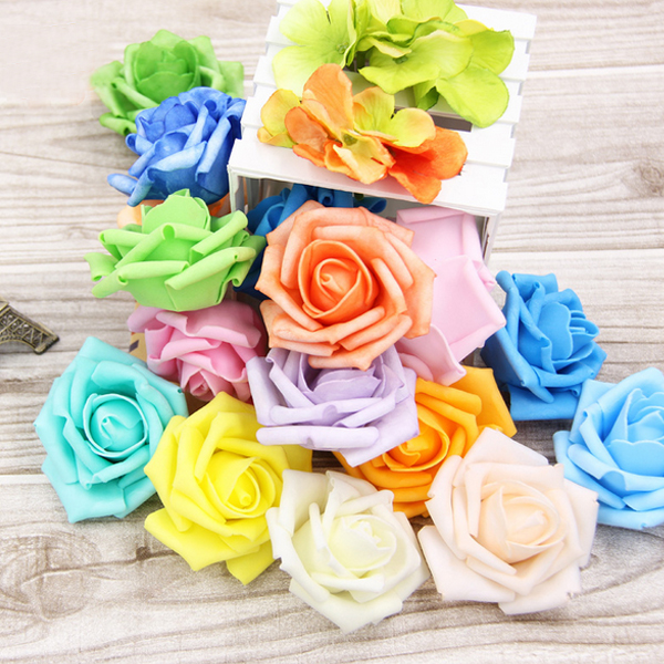 50 piezas 7,5 cm espuma Artificial Rosa ramo flor bola boda fiesta hogar Decoración