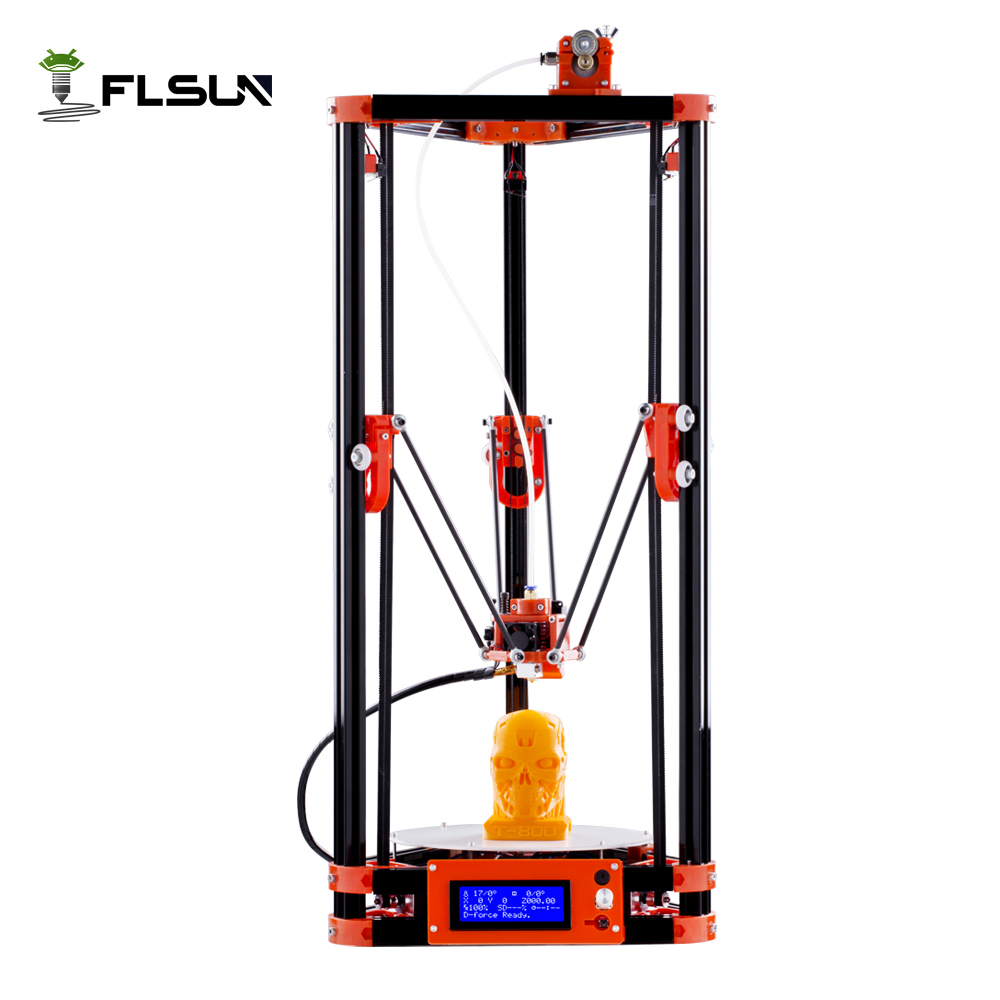 FLSUN® Delta Kossel 3D Printer 180*315mm Printing Size With Auto-leveling Dual Cooling Fans Heated Bed 1.75mm 0.4mm Nozzle 7
