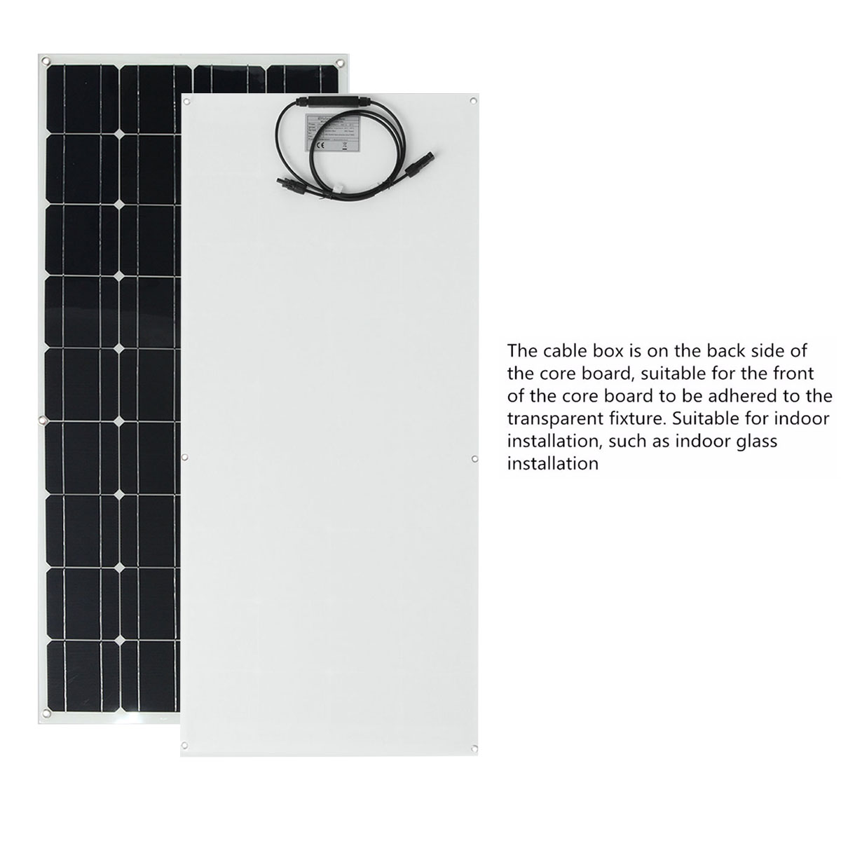 Elfeland® SP-36 120W 12V 1180*540mm Monocrystalline Semi Flexible Solar Panel With 1.5m Cable 9