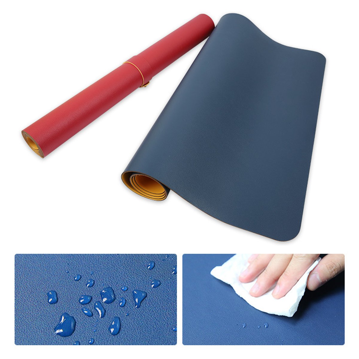 80x40cm Both Sides Two Colors Extended PU leather Mouse Pad Mat Large Office Gaming Desk Mat 8