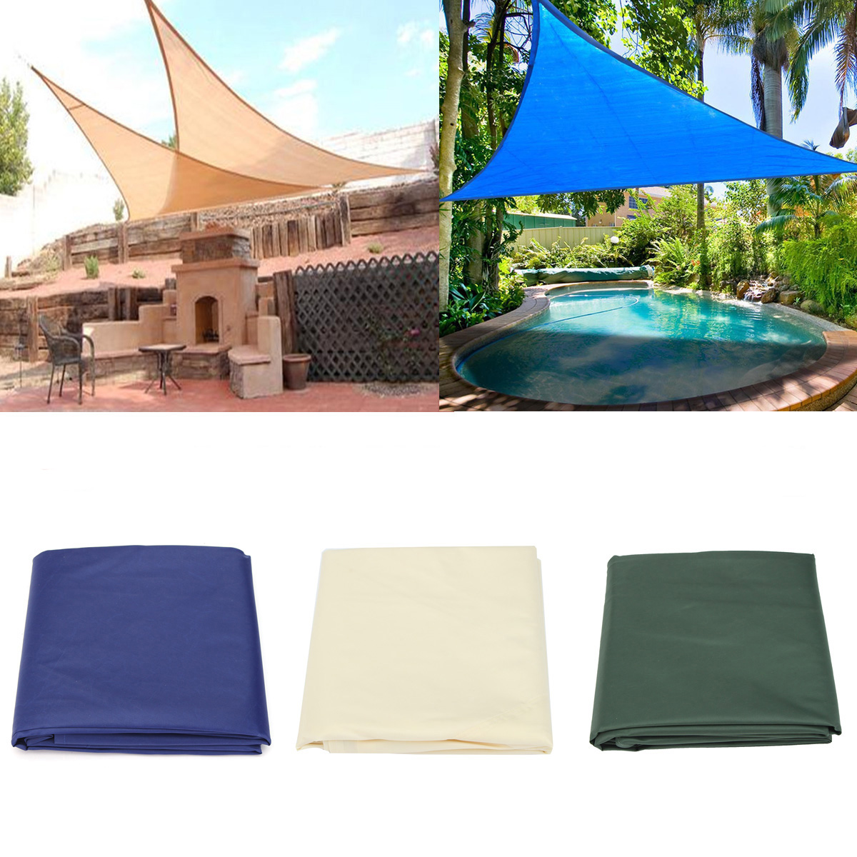 

IPRee™ 3.6x3.6x3.6M/5x5x5M Sun Shade Sail Anti-UV Outdoor Patio Lawn Triangle Tent Canopy