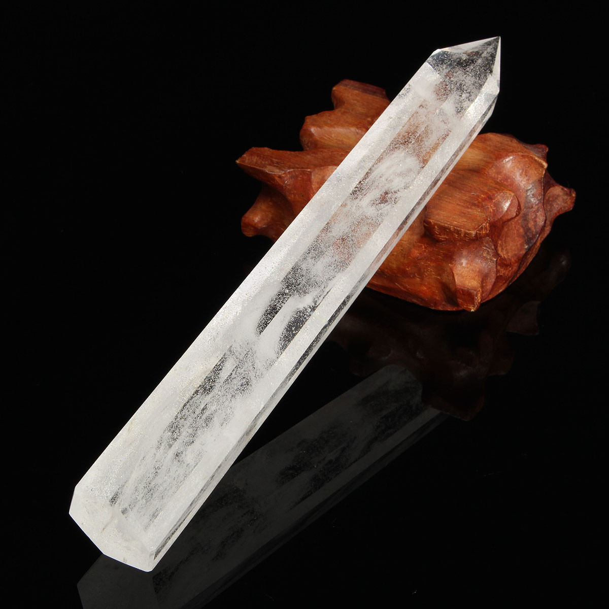 16-18cm Natural Quartz Healing Wand Health Crystal Rock Decoration Craft