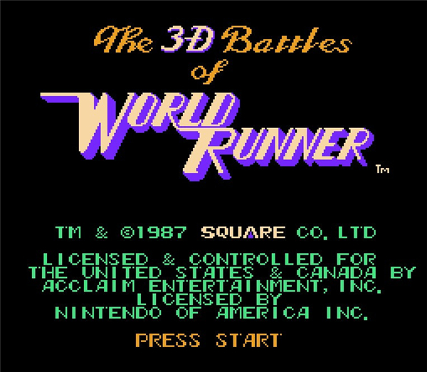 3-D Battles of WorldRunner 72 Pin 8 Bit Game Card Cartridge for NES Nintendo 6