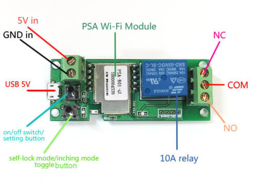 5V WiFi Remote Garage Door Opener Controller Work with Alexa & IFTTT Google home Wireless Remote Control Switch 16