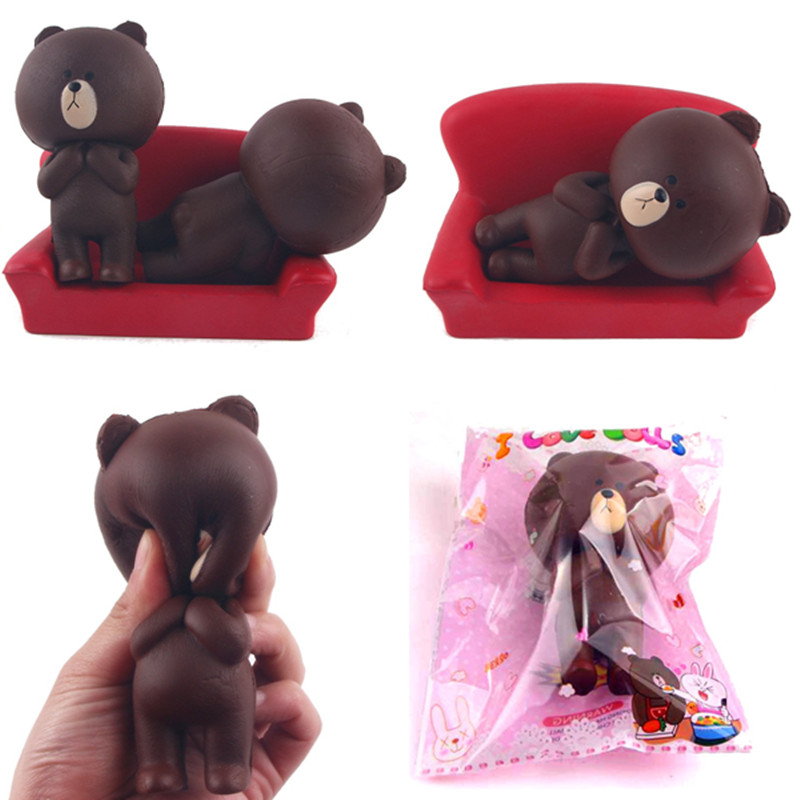 

Squishy Brown Bear Jumbo 11cm Slow Rising With Packaging Collection Decor Gift Toy