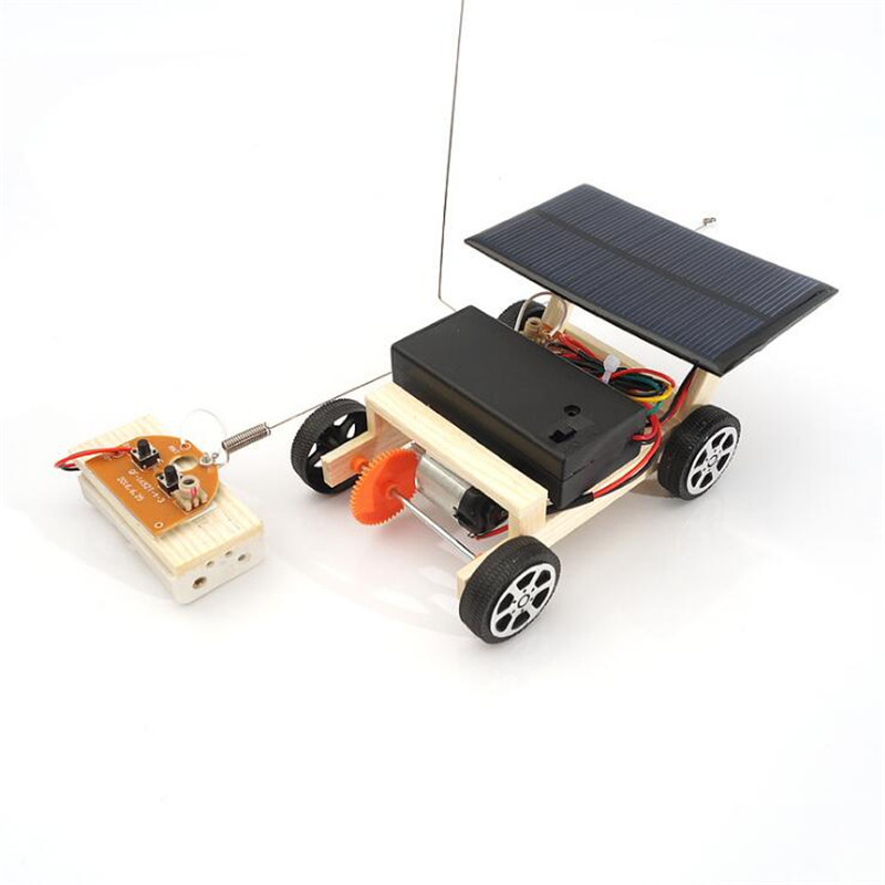 DIY 135*98*57mm Solar Panel Remote Control Car Toy For Children 33