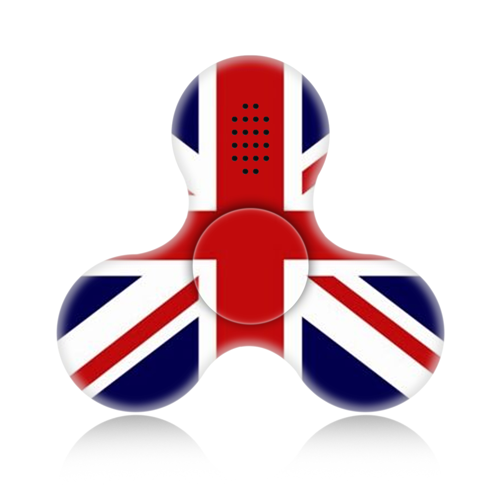 

ECUBEE Bluetooth Music LED Hand Spinner UK Flag Fidget Spinner Finger Focus Reduce Stress Gadget
