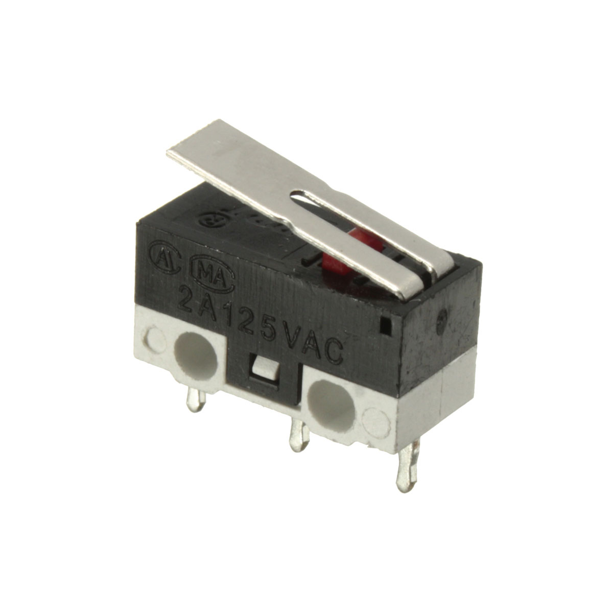 1A 250VAC 2A 30VDC SPDT 1NO 1NC Mini Micro Switch Short Straight Hinge Lever 10
