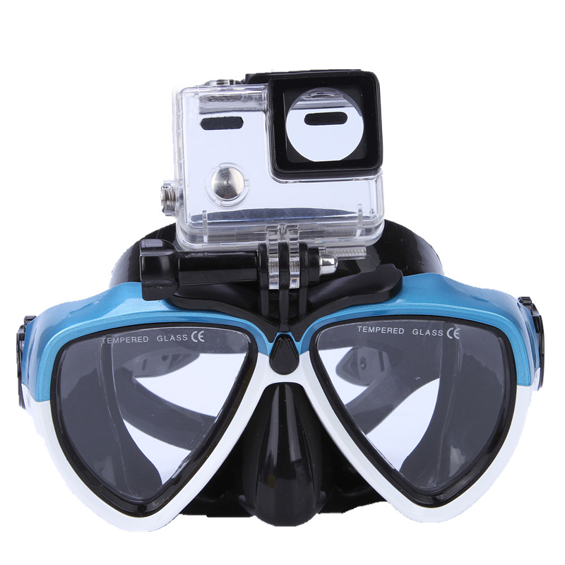 

IPRee Summer Stent Goggles with Camera Bracket Anti-fog Silicone Diving Snorkeling Swimming Glasses Mask