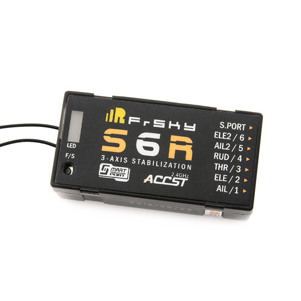 FrSky S6R 2.4G 6CH ACCST Receiver w/ Stabilization & S.Port Telemetry