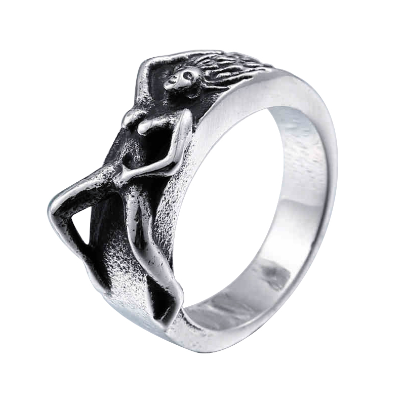 Sexy Unique Style Punk Stainless Steel Men Ring