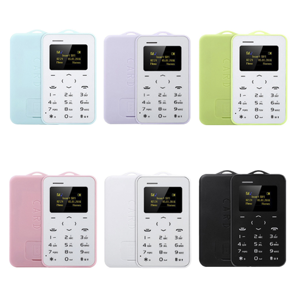AIEK C6 Ultra Thin Mini Bluetooth GSM Candy Color Credit Card Mobile Phone