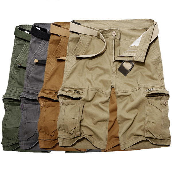 ChArmkpR Plus Size 30-46 Big Pockets Loose Cargo Shorts 7 Colors