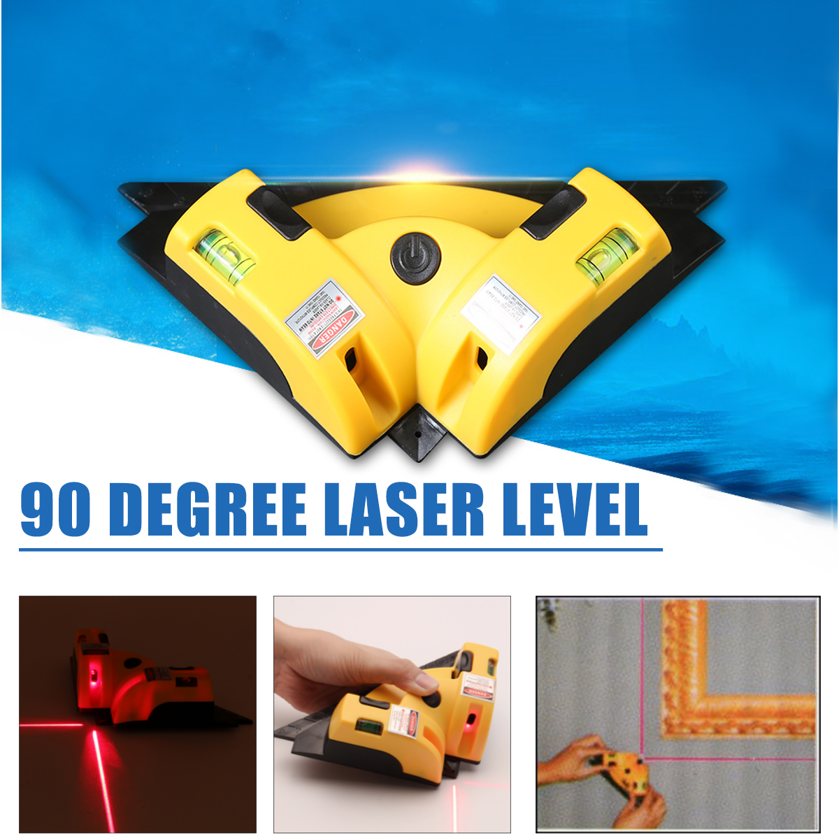 90 Degré Angle Droit Vertical Horizontal Ligne Laser Projection Square niveau