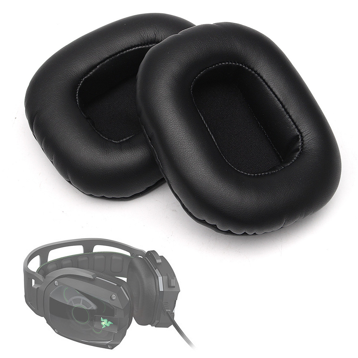 1 Pair Cushion Earpads For Razer Tiamat Over Ear 7.1 Surround Sound Headphone Sponge 5