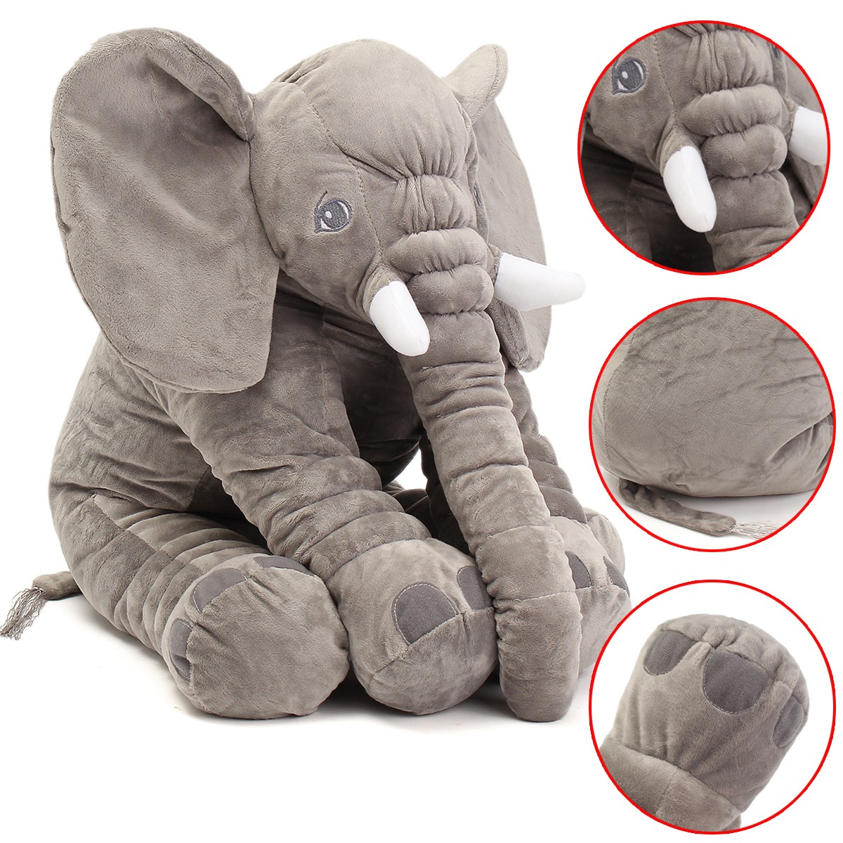23.5 60cm Cute Jumbo Elephant Plush Doll Stuffed Animal Soft Kids Toy Gift" - Photo: 3