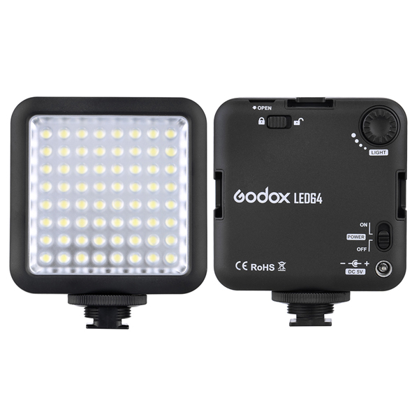Godox LED64 LED Lamp Video Light for DSLR Camera Camcorder mini DVR Interview Macro photography 7