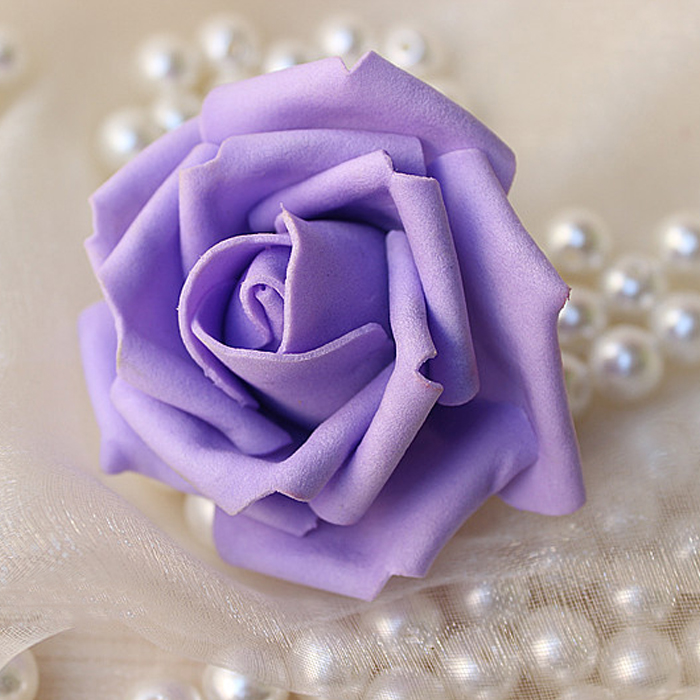 50pcs 7.5cm Mousse Artificielle Rose Bouquet Fleur Boule De Noce Décoration De La Maison