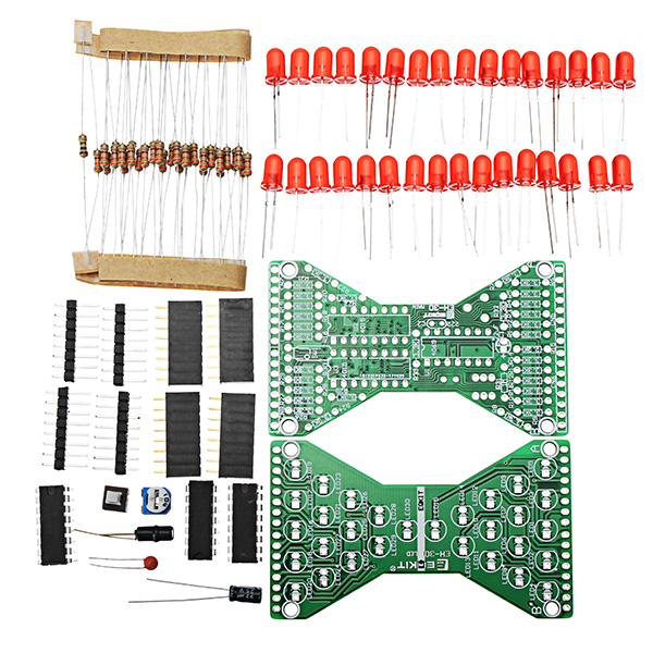 5Pcs DIY Electronic Hourglass Kit Soldering Practice Spare Parts DC3.3-5V Speed Adjustable 12