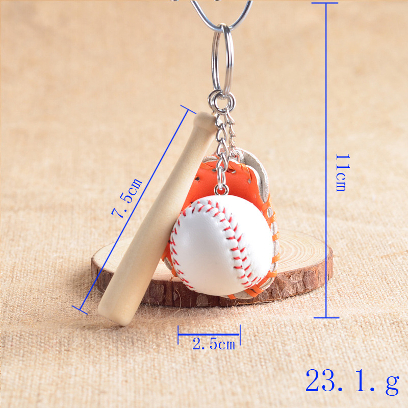 Mini Baseball Glove Sport Ball Pendant Exquisite Gift Bags Car Key Chain Ring