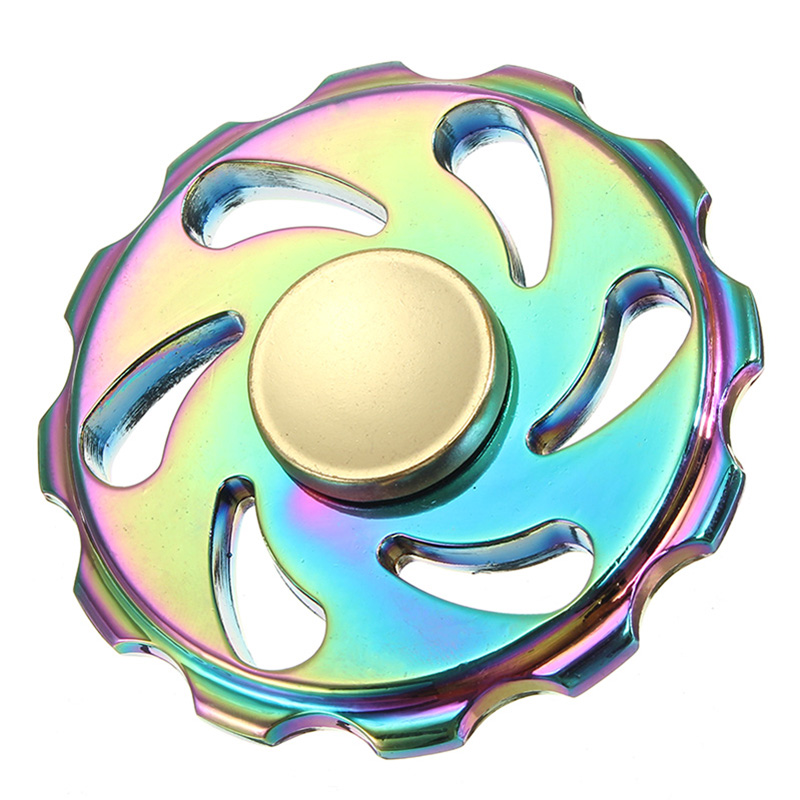 

ECUBEE EDC ZInc Alloy Fidget Spinner Rainbow Wheel Steel Ball Bearing Hand Spinner Gadgets