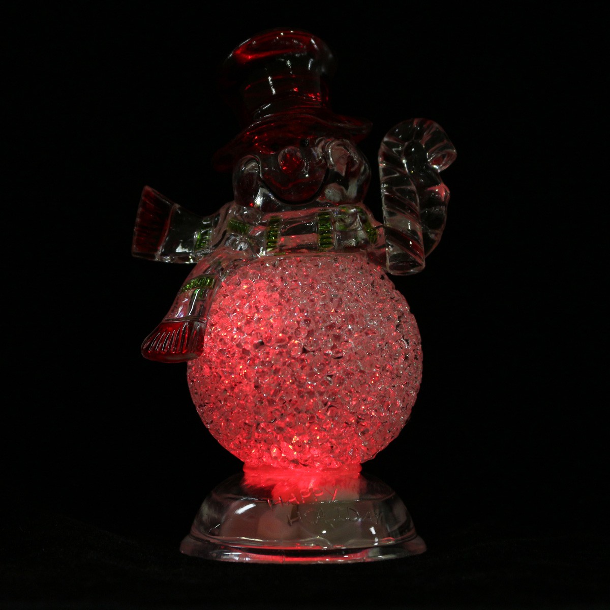Acrylic Christmas Xmas Transparent Snowman LED Light Color Changing Home Decor - Photo: 5