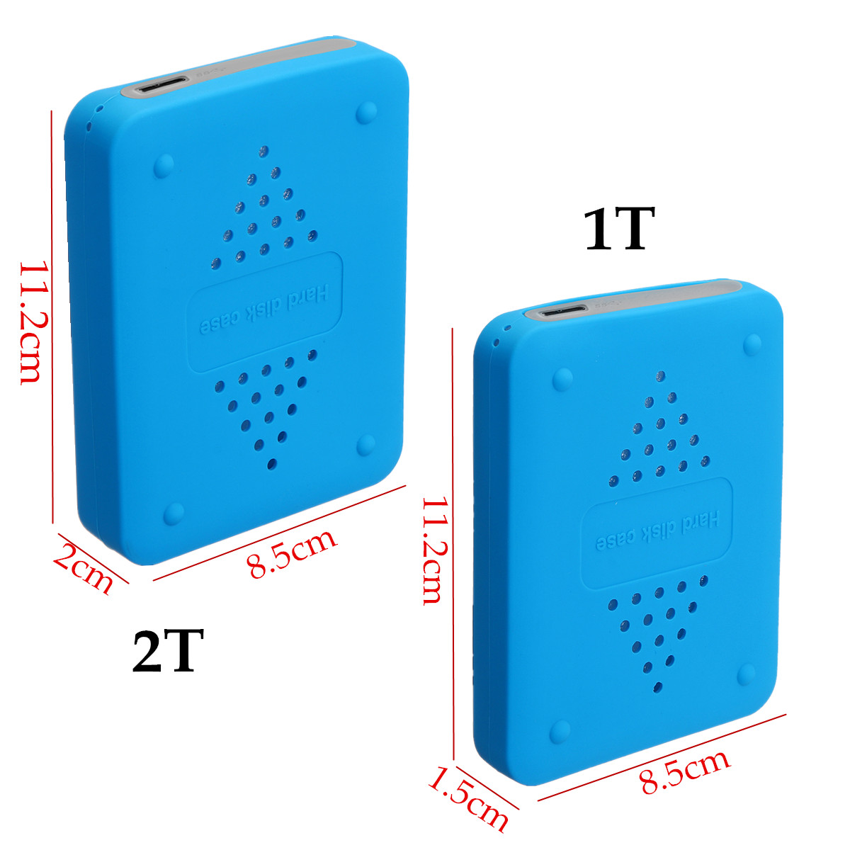 1T 2T Hard Drive Silicone Protect Case With Hanging Rope Hard Drive Enclosure 10